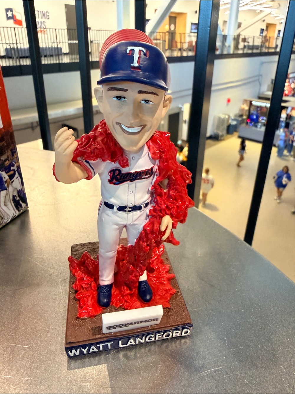 Texas Rangers Wyatt Langford BodyArmor Victory Bath Bobblehead  9/6/26 In Box